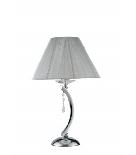 ORCHESTRA Table Lamp with Round Tapered Shade Chrome K9 Crystals With Fabric 35x53.5cm-1