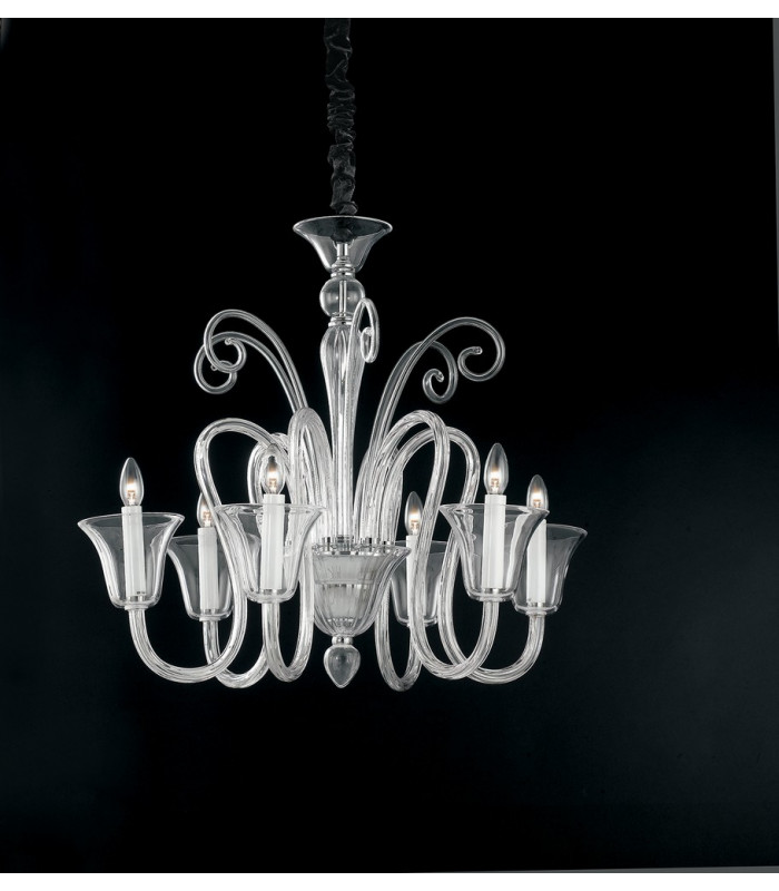 PALACE 6 Light Chandeliers Chrome 80cm-1