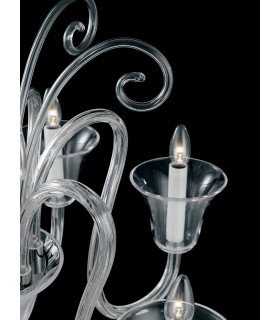 PALACE 6 Light Chandeliers Chrome 80cm-2