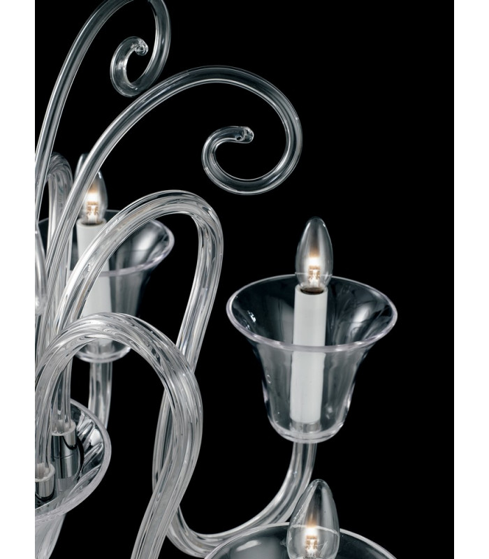 PALACE 6 Light Chandeliers Chrome 80cm-2