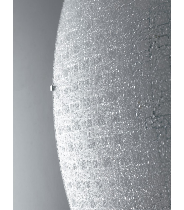 PAMELA LED Patterned Glass Flush Ceiling Light White 1480lm 4000K 30x30cm-3