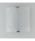 PARADISE Patterned Glass Flush Ceiling Light White 26x26cm-3