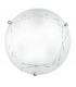 PARADISE 2 Light Patterned Glass Flush Ceiling Light White 30cm-1