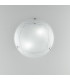 PARADISE 2 Light Patterned Glass Flush Ceiling Light White 30cm-2
