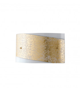 PARIS 2 Light Flush Wall Light Gold 35x20cm
