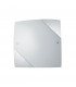 PARIS 3 Light Patterned Glass Flush Ceiling Light Silver 40x40cm