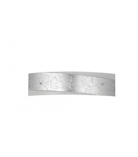 PARIS 2 Light Flush Wall Light Silver 45x12cm