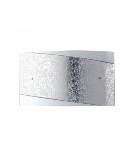 PARIS 4 Light Flush Wall Light Silver 45x25cm