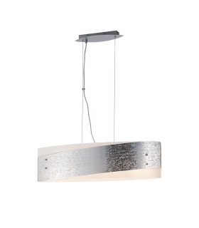 PARIS 4 Light Straight Bar Pendant Ceiling Light Silver 75x20cm-1