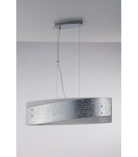 PARIS 4 Light Straight Bar Pendant Ceiling Light Silver 75x20cm-2