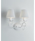 PERLA 2 Light Wall Lamp with Shade White K9 Crystals 35x35cm-2