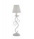 PERLA Table Lamp with Round Tapered Shade White K9 Crystals 15x40cm-1