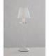 PERLA Table Lamp with Round Tapered Shade White K9 Crystals 15x40cm-2