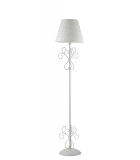 PERLA Floor Lamp with Tapered Shade White K9 Crystals 35x165cm