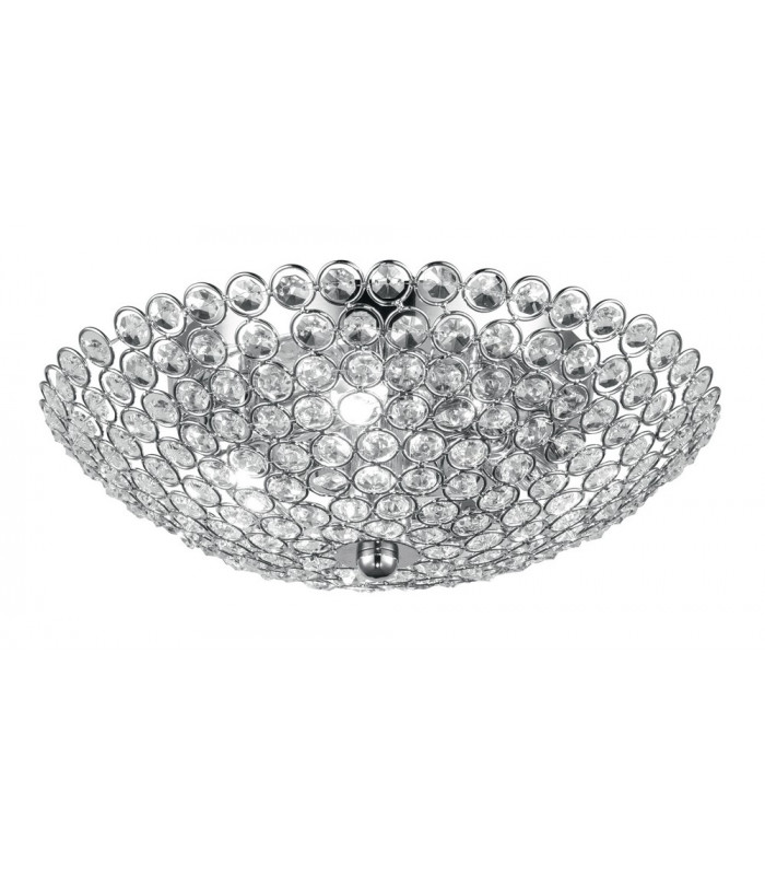 PLANET Ceiling Light Chrome Crystals 32x11cm