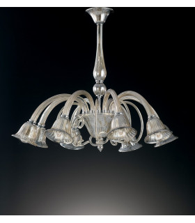 POSEIDON 8 Light Multi Arm Pendant Ceiling Light Champagne 93x73cm