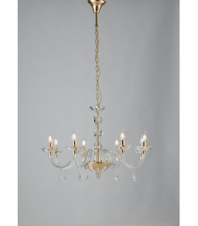 RIFLESSO 8 Light Chandeliers Gold Crystal 83x53cm
