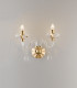 RIFLESSO Twin 2 Light Candle Wall Light Gold Crystal 40x35x18cm