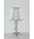RIFLESSO Table Lamp with Round Tapered Shade Chrome Crystal 25x47cm