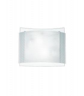 RIGHE 3 Light Patterned Glass Flush Ceiling Light White 38x35cm-1