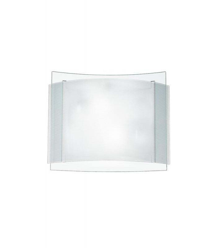 RIGHE 3 Light Patterned Glass Flush Ceiling Light White 38x35cm-1