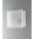 RIGHE 3 Light Patterned Glass Flush Ceiling Light White 38x35cm-3
