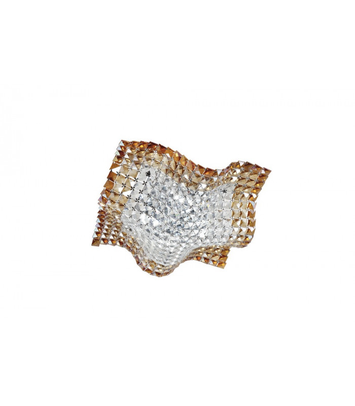 RUMBA Ceiling Light Transparent Amber Crystal 44x12x44cm