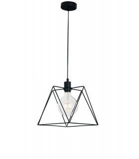 SANTANA Wire Frame Pendant Ceiling Light Black 26x26x25cm-1