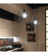 SANTANA Wire Frame Pendant Ceiling Light Black 26x26x25cm-2