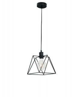 SANTANA Wire Frame Pendant Ceiling Light Black 20x20x23cm-1