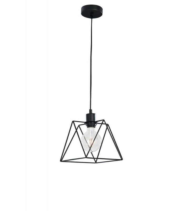 SANTANA Wire Frame Pendant Ceiling Light Black 20x20x23cm-1