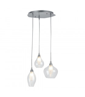 SKYLINE 3 Light Cluster Pendant Ceiling Light Transparent 35x22.5cm-1