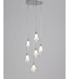 SKYLINE 6 Light Cluster Pendant Ceiling Light Transparent 42x22.5cm-2