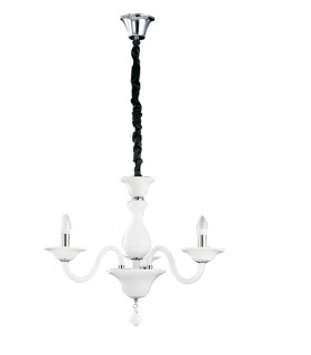 SOFFIO 3 Light Chandeliers White 66x50cm