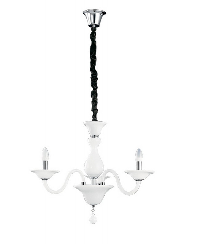 SOFFIO 3 Light Chandeliers White 66x50cm