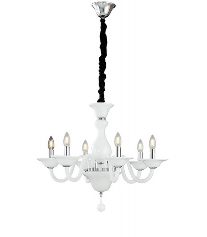 SOFFIO 6 Light Chandeliers White 66x50cm-1