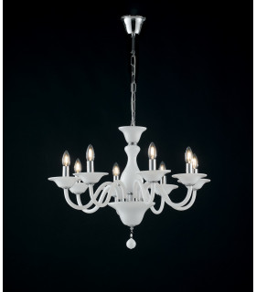 SOFFIO 8 Light Chandeliers White 71x50cm-2