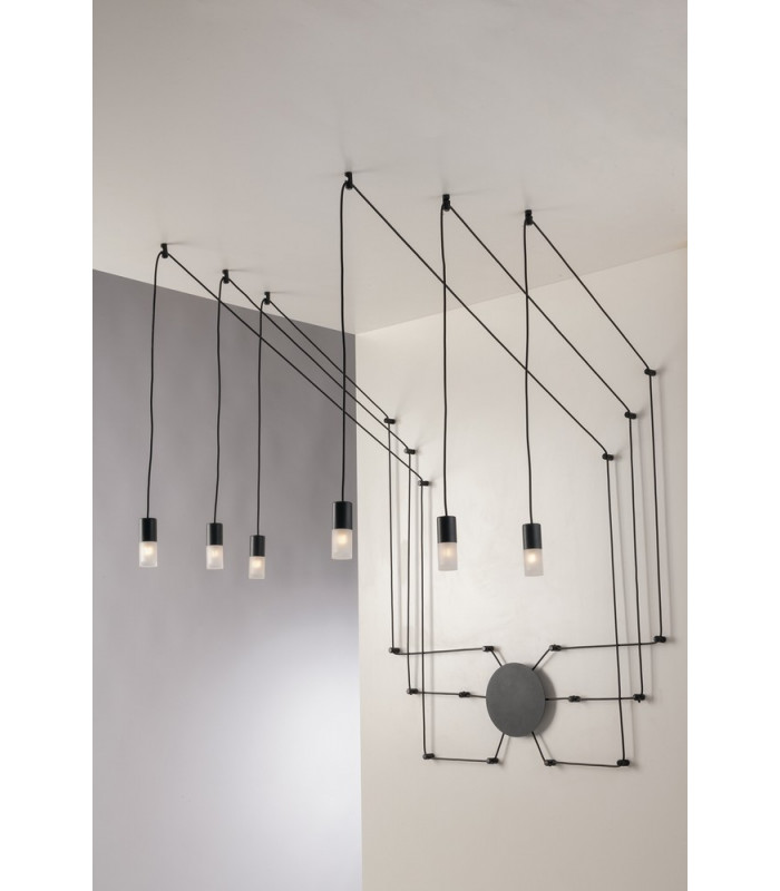 SPIDER 6 Light Pendant Ceiling Light Anthracite 500cm