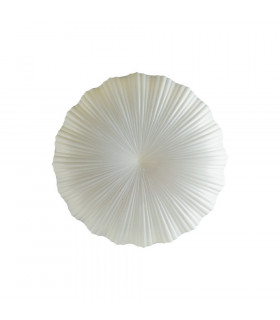 SPRING LED Patterned Glass Flush Ceiling Light White 2400lm CCT 39.5cm