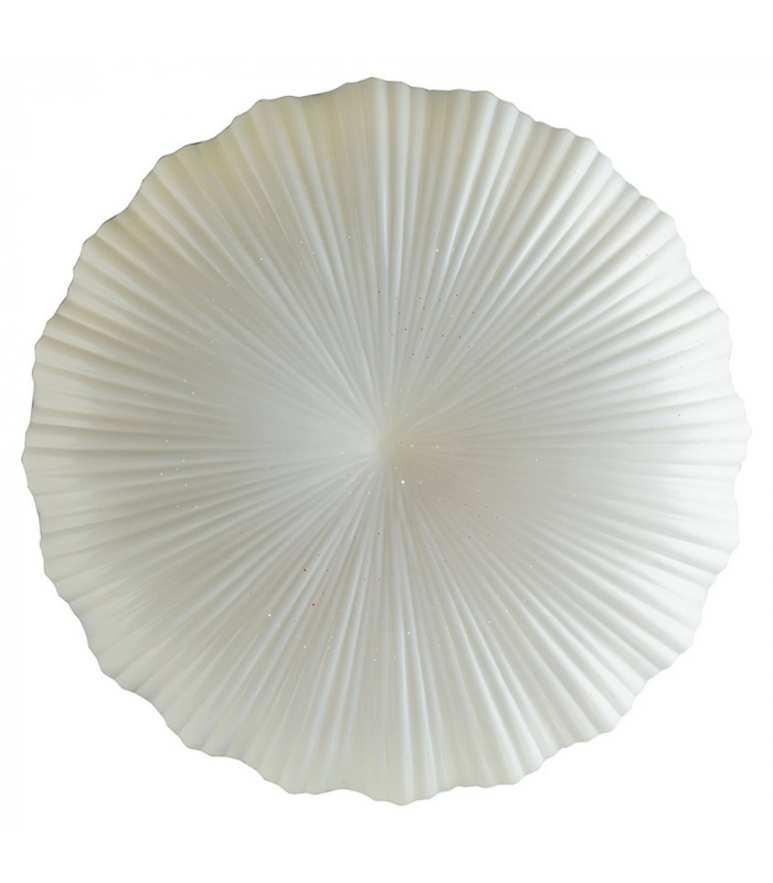 SPRING LED Patterned Glass Flush Ceiling Light White 6600lm with Remote Control CCT WIFI 76cm