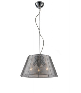 SPRIZ 3 Light Dome Pendant Ceiling Light Silver 45x27cm-1