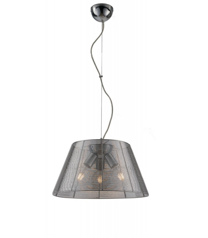 SPRIZ 3 Light Dome Pendant Ceiling Light Silver 45x27cm-1