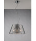 SPRIZ 3 Light Dome Pendant Ceiling Light Silver 45x27cm-2