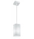SQUARE Slim Pendant Ceiling Light White 10x10x23cm
