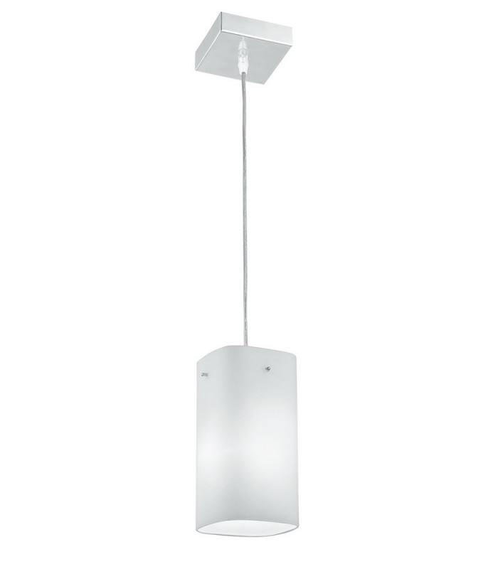 SQUARE Slim Pendant Ceiling Light White 10x10x23cm