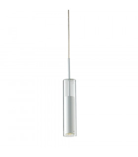 TABOO Slim Pendant Ceiling Light White 7x47cm