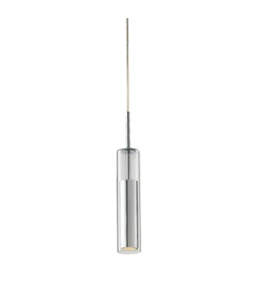 TABOO Slim Pendant Ceiling Light Chrome 7x47cm