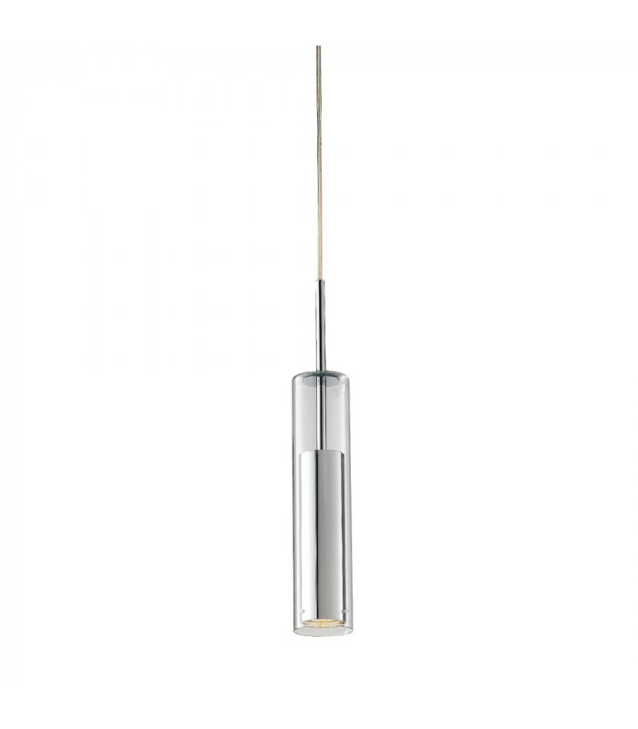 TABOO Slim Pendant Ceiling Light Chrome 7x47cm