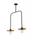 TWIGA 2 Light Straight Bar Pendant Ceiling Light Black Gold 85x91.3x25cm-1