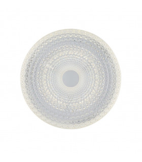 UNIKA LED Patterned Glass Flush Ceiling Light White 1800lm CCT 29cm-1